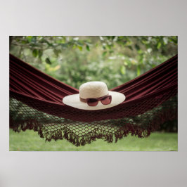Póster Claret Hammock Sun Gorra Poster de gafas de sol