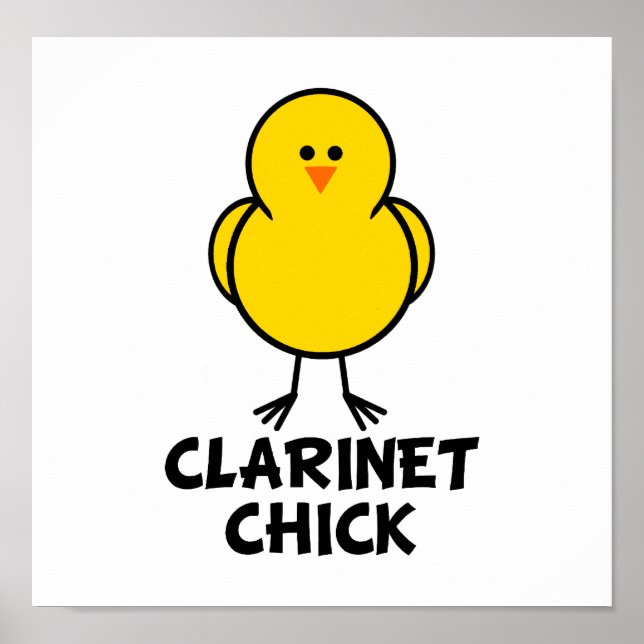 Póster Clarinet Chick (Frente)
