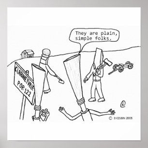 Póster Clarinetville White