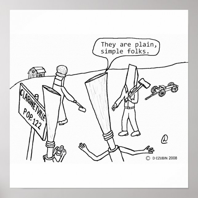 Póster Clarinetville White (Frente)