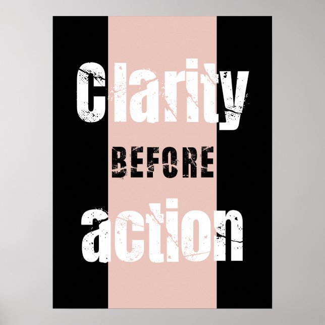Póster Clarity Before Action Vertical Dark Poster (Frente)