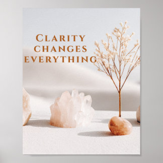 Póster Clarity Changes Everything | Neutral Minimalist