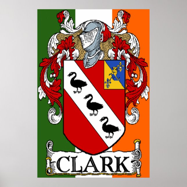 Póster Clark Coat of Arms Print (Frente)