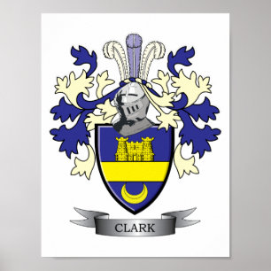 Póster Clark Family Crest Coat of Arms
