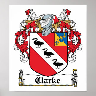 Póster Clarke Family Crest