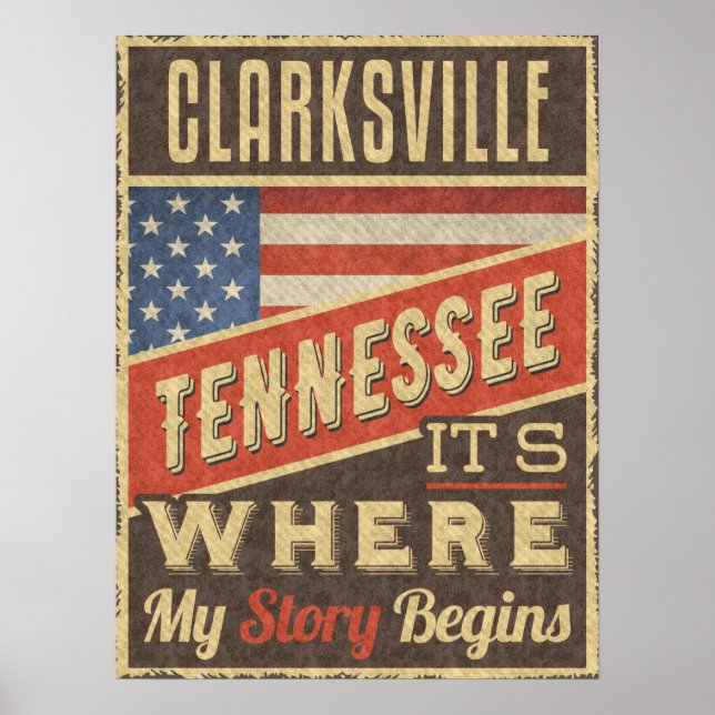 Póster Clarksville Tennessee (Frente)