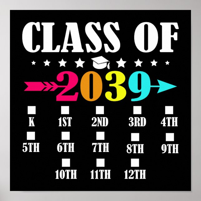 Póster Clase 2039 Graduación 12º Grado (Frente)
