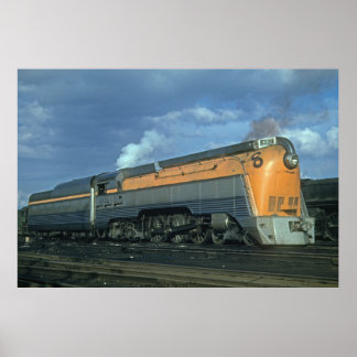 Póster Clase 4-6-4 Streamliner de C&O Hudson