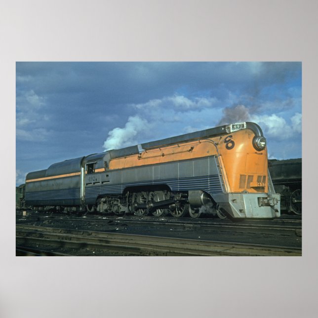 Póster Clase 4-6-4 Streamliner de C&O Hudson (Frente)
