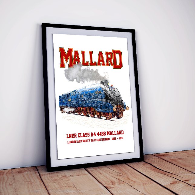 Póster Clase A4 Mallard - La locomotora de vapor más rápi (Subido por el creador)