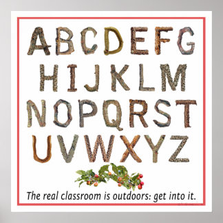 Póster Clase al aire libre Alphabet