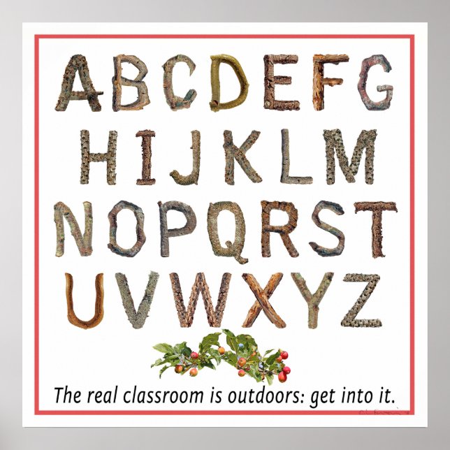 Póster Clase al aire libre Alphabet (Frente)