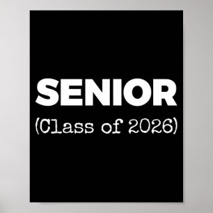 Póster Clase alta de 2026 Nuevo graduado de secundaria