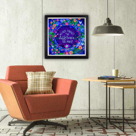 Póster Clase azul de diferencia de cotización inspiradora