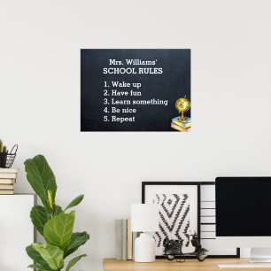 Póster Clase Chalkboard