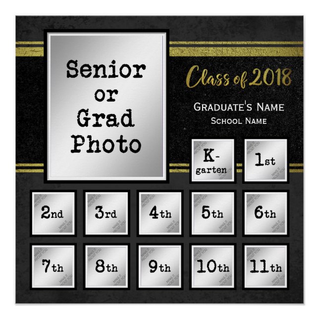 Póster Clase de 2018 K-12 Conmemorativa (Anverso)