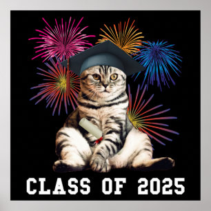 Póster Clase de 2025 Cat Lover
