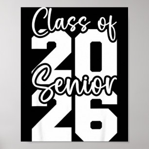 Póster clase de 2026 escuela secundaria universidad super