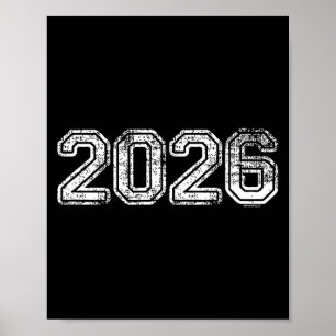 Póster Clase de 2026 _ graduación escuela espíritu vintag