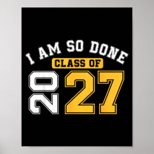Póster Clase de 2027 terminaron graduación de mayores may