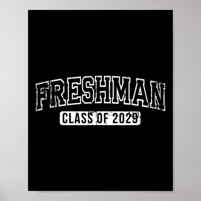 Póster Clase de 2029 Primer Día de 9º Grado  (Frente)