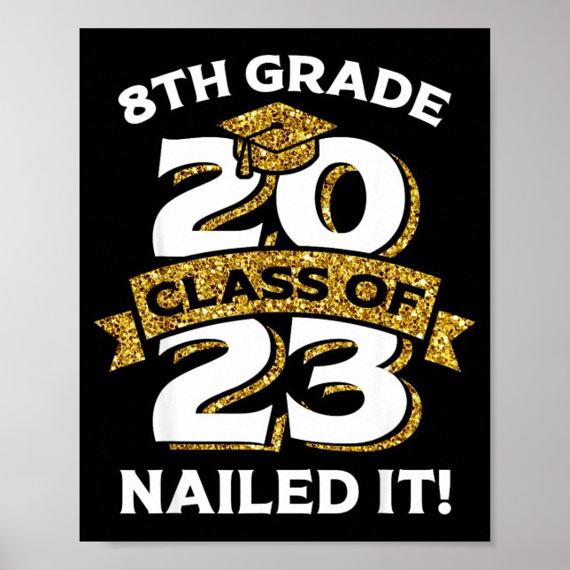 Póster clase de 8º grado de 2023 clavó i (Frente)