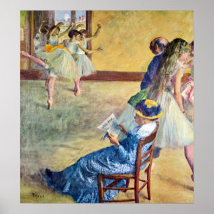 Póster Clase de ballet, el salón de baile de Edgar Degas