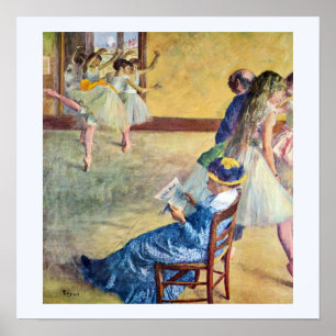 Póster Clase de ballet, el salón de baile de Edgar Degas