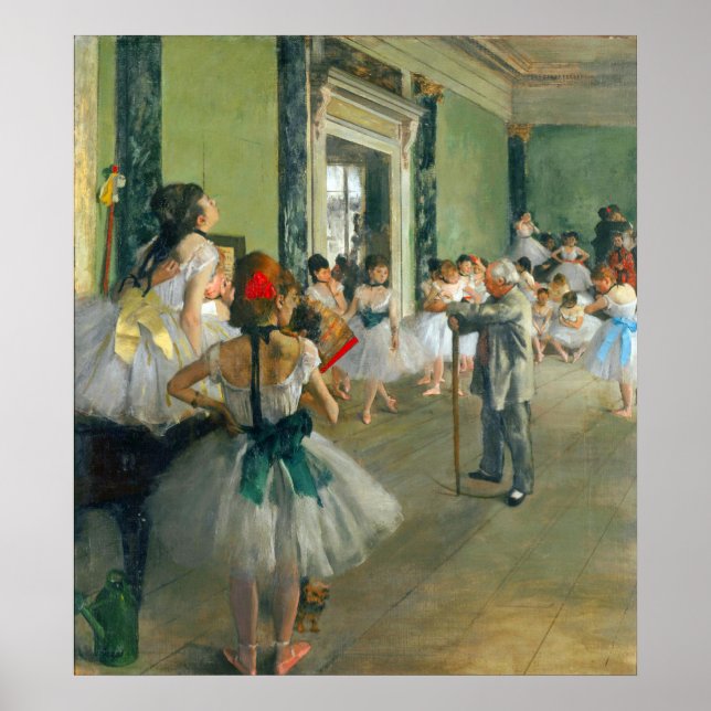 Póster Clase de ballet por Edgar Degas (Frente)