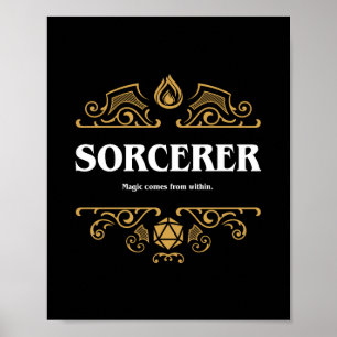 Póster Clase de clasificador Tabletop Juego RPG