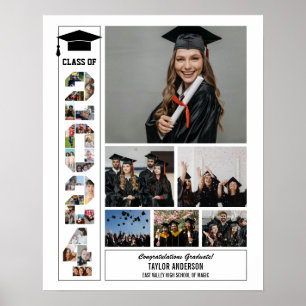Póster Clase de Collage de fotos de Graduación Superior d