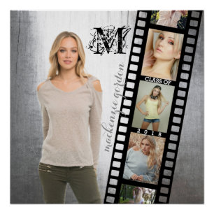 Póster Clase de foto de graduado en retrato 2018