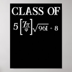 Póster Clase de Graduación de 8° Grado Math Pi 2023