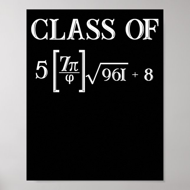 Póster Clase de Graduación de 8° Grado Math Pi 2023 (Frente)
