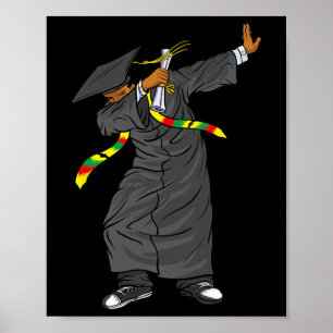 Póster Clase De Graduación De Dabbing De 2024 Black Histo