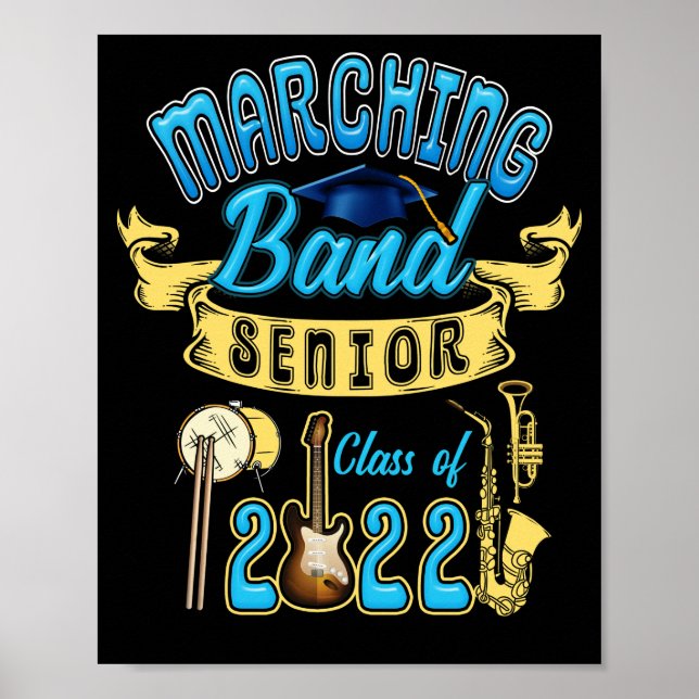 Póster Clase de Graduación Superior de Banda de Marcha 20 (Frente)