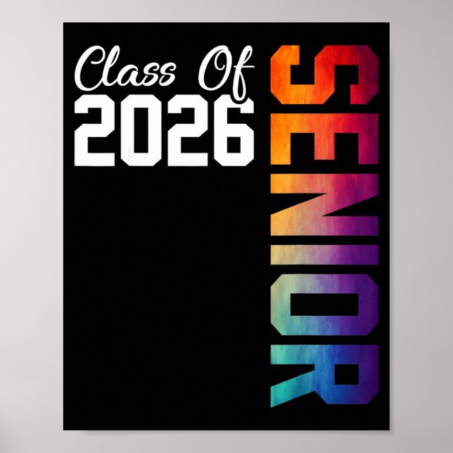 Póster Clase de graduados de secundaria de 2026 (Frente)