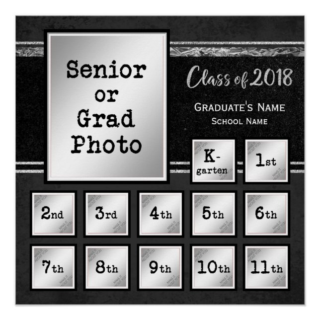 Póster Clase de la foto conmemorativa K-12 de 2018 (Anverso)