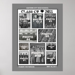 Póster Clase de la graduación del poster 2011 del collage