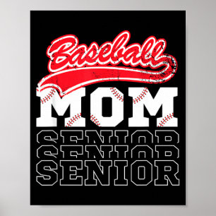 Póster Clase de mamá sénior de béisbol de mamá de béisbol