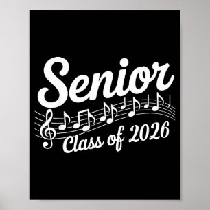 Póster clase de orquesta de banda de coro sénior 2026 cla