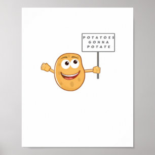 Póster Clase de patatas con patatas (Pun de patata vegeta