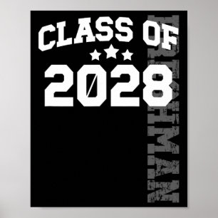 Póster Clase de primer año de 2028 Novato 2028 Vuelta al 