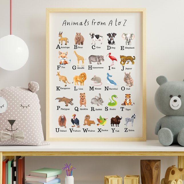 Póster Clase Educativa Alphabet Animal A - Z (Subido por el creador)