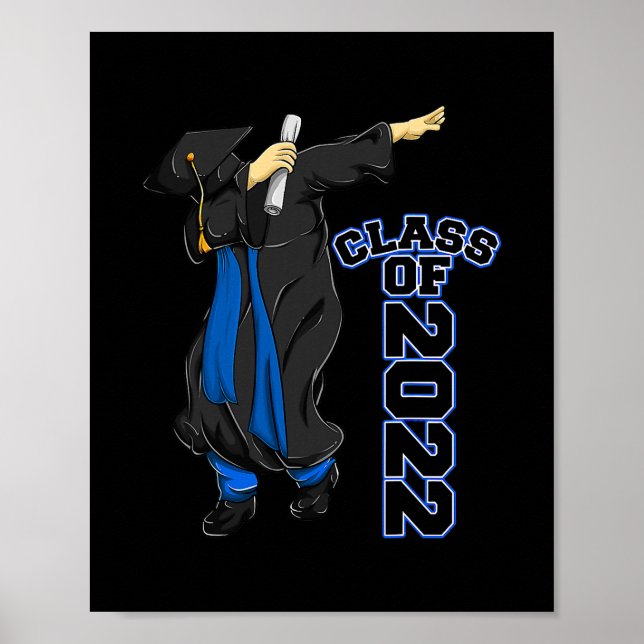 Póster Clase masculina de posgrado superior Dabbing 2022 (Frente)