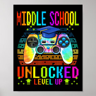 Póster clase media Desbloqueada Nivel Arriba Jugador De V