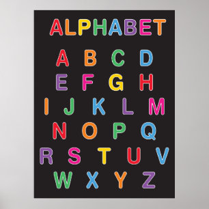 Póster Clase Rainbow Alphabet
