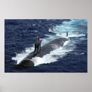 Póster Clase Seawolf submarino de ataque USS Connecticut