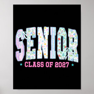 Póster clase superior 2027 graduación clase de 2027 senio