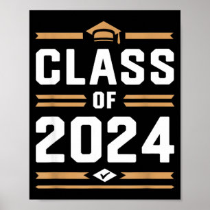 Póster Clase superior de 2024 universidad escuela secunda
